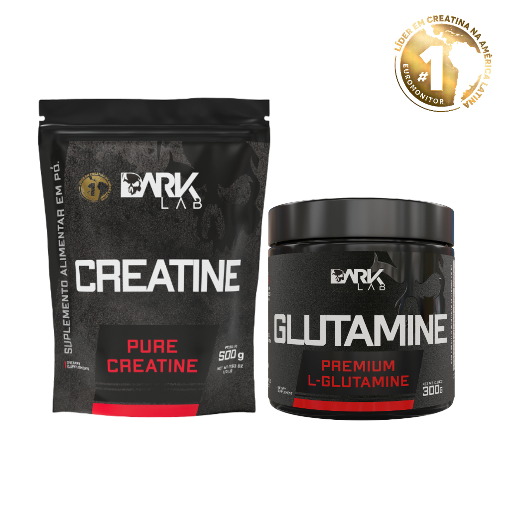 Kit Creatina 500g + Glutamina 300g - Dark lab