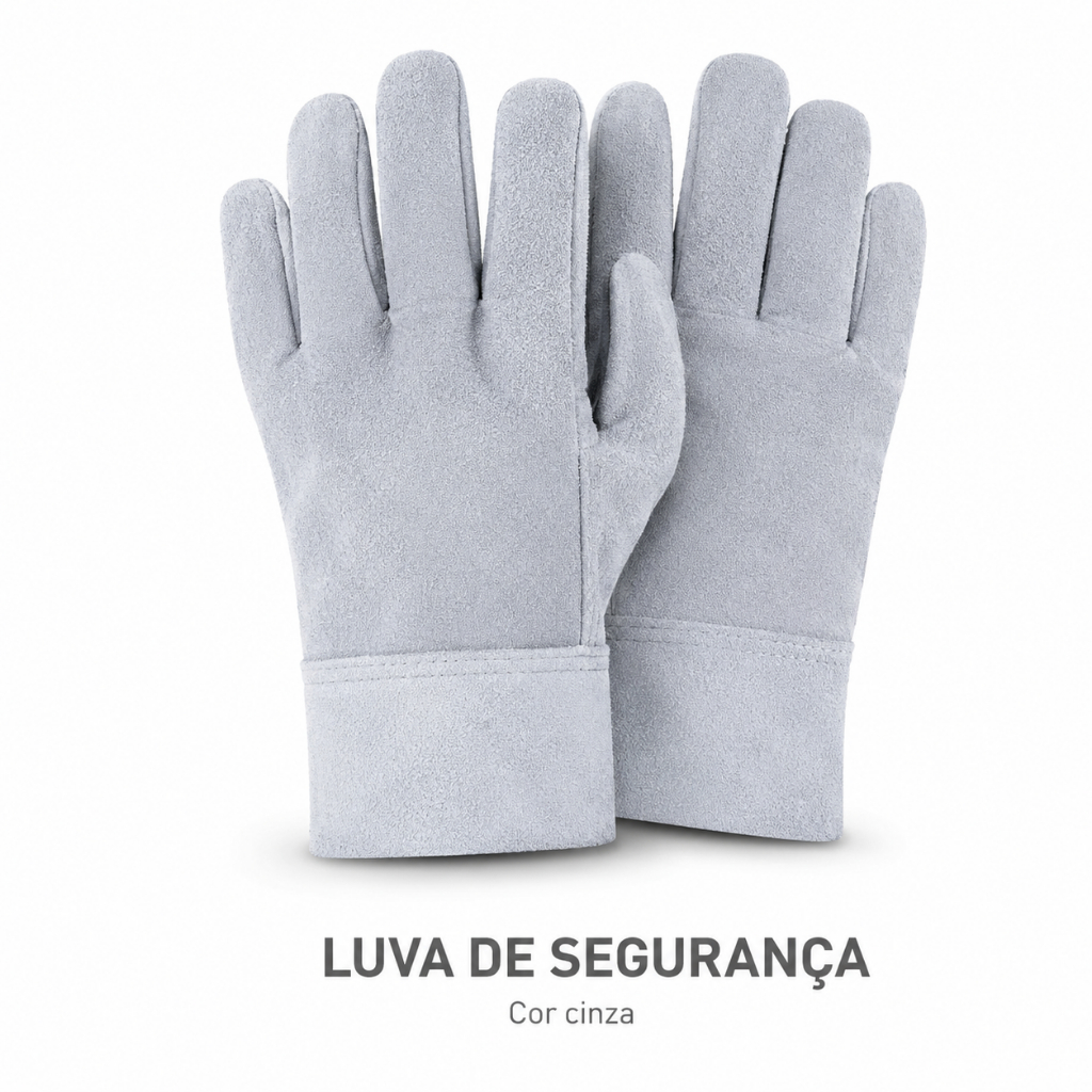 Luva de Raspa Soldaforte Reforçada Punho 7cm CA 43163 1 Par