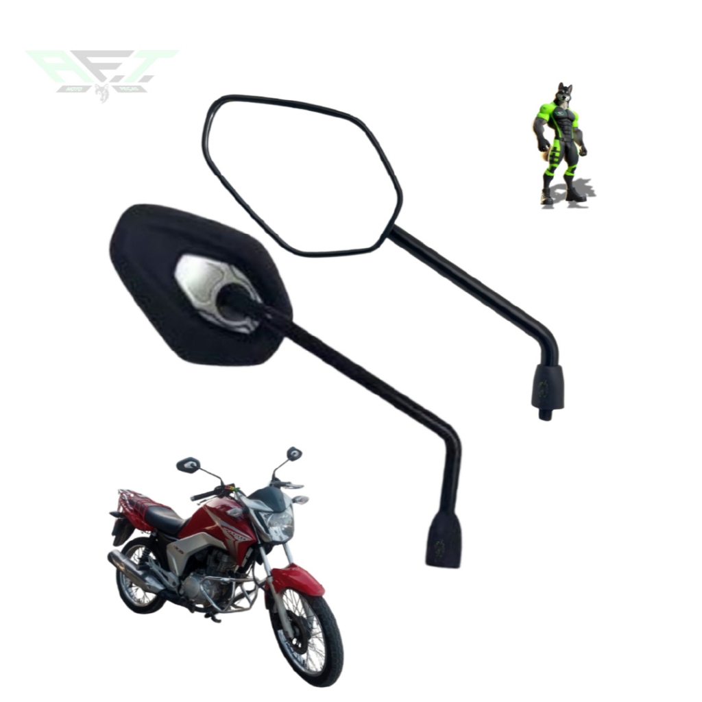 Retrovisor Modelo Fixo Tiger Triumph 1200 Rosca Honda/ Yamaha ABS