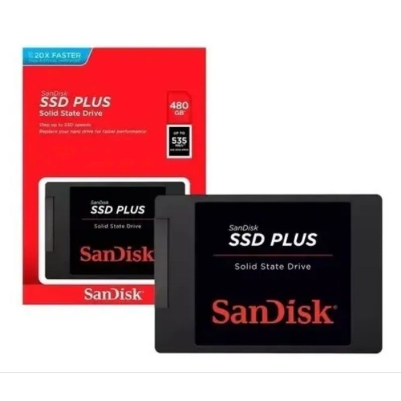 SSD 480GB SanDisk Plus SATA 3 Interno Para Notebook E PC