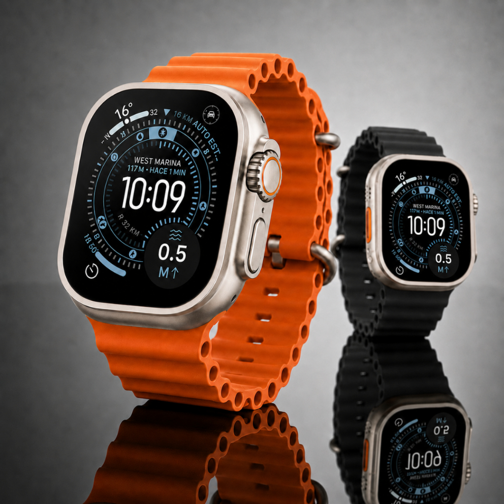 Smartwatch S9 Ultra 49mm NFC GPS Chamadas Bluetooth 2 Pulseiras Película Android IOS