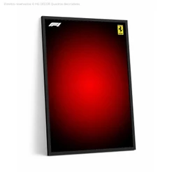 Quadro Ferrari F1 Pôster Com Moldura 50x70 Decorativo Compatível com Miniatura Lego Carro Esportivo Colecionador