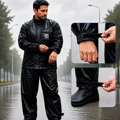 Capa de Chuva para Motoqueiro PVC Impermeável Masculina Jaqueta Calça Motoboy Motociclista Entregador