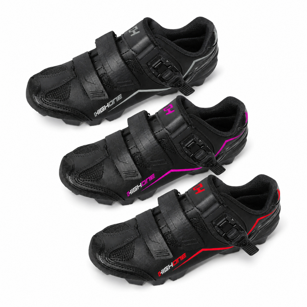 Sapatilha Mtb High One Modelo Feet 2 Com Catraca + 2 Velcros