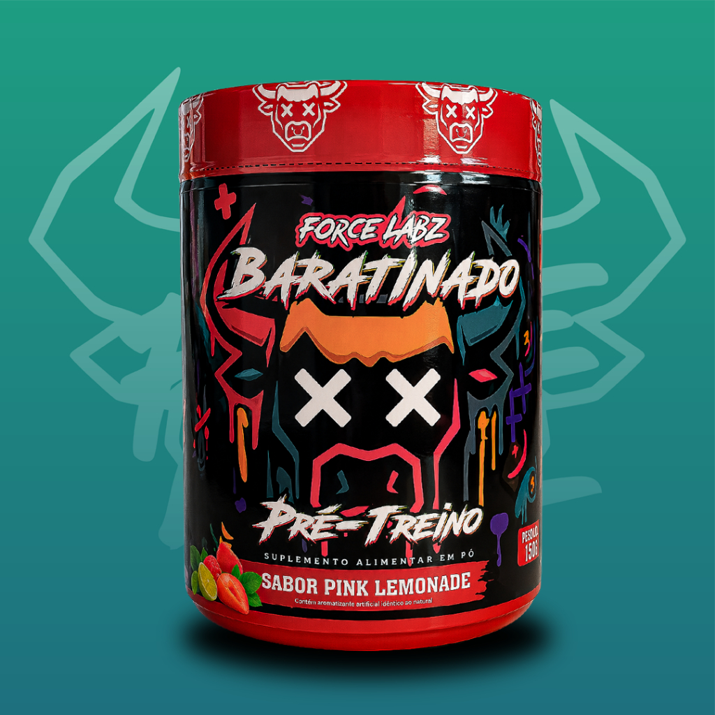 Pré Treino Baratinado 200g de Cafeína + Beta Alanina + Taurina - 30 Doses em 150g