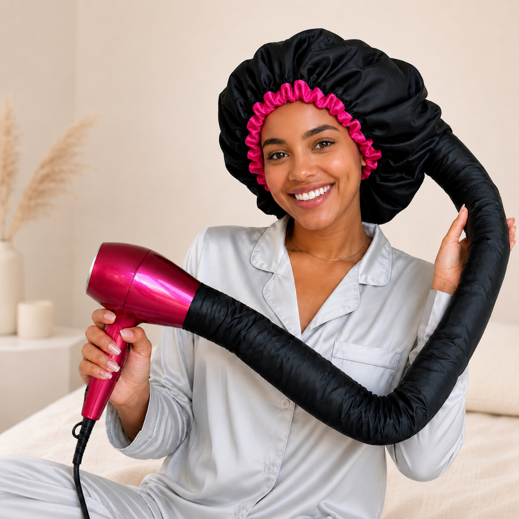 Touca Difusora de cetim Toca Difusora de Cetim Secadora - seca cabelo - com Regulador