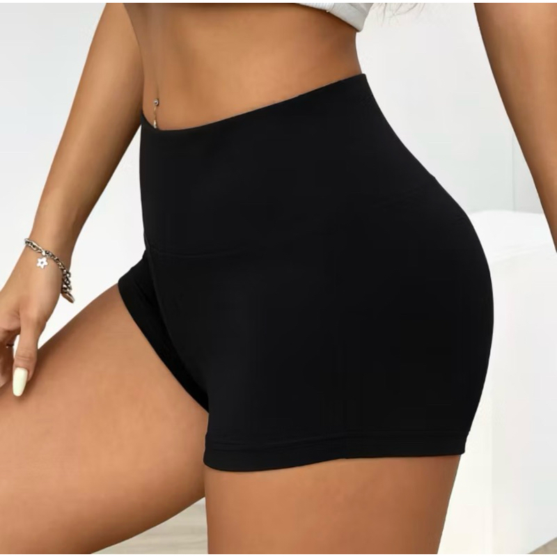 Short Legging Cintura Alta para Academia Fitness Modeladora Feminino Zero Transparencia Macio