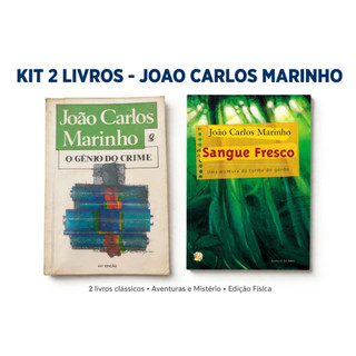 Kit 2 Livros Joao Carlos Marinho O Genio do Crime e Sangue Fresco