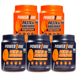 Kit 5x Pasta De Amendoim Power One 1kg Cada