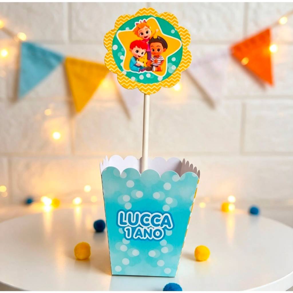 CENTRO DE MESA cachepô Bebefinn | lembrancinhas, decoração, mimos personalizados