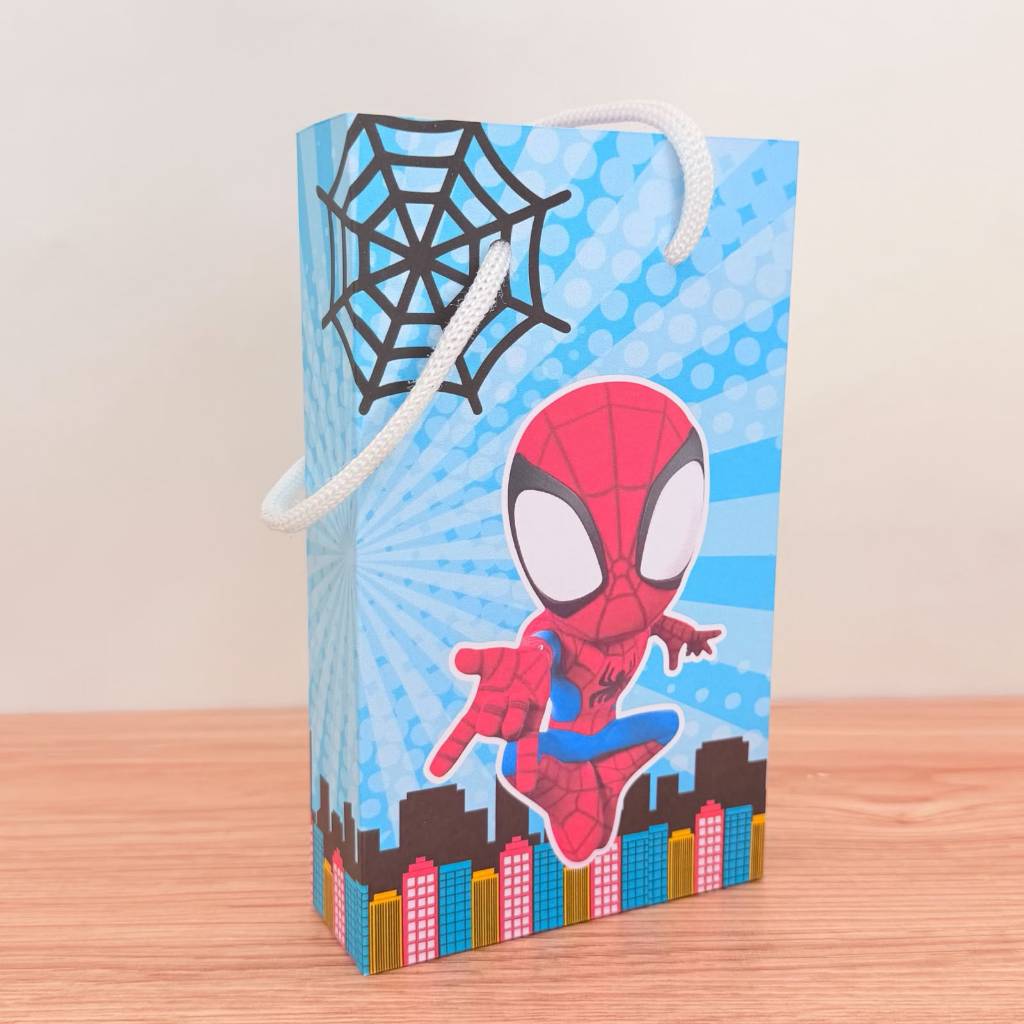 Sacolinha P Personalizada Spider Man para Aniversário Lembrancinha Festa Infantil de 10 a 40 unidades Homem Aranha