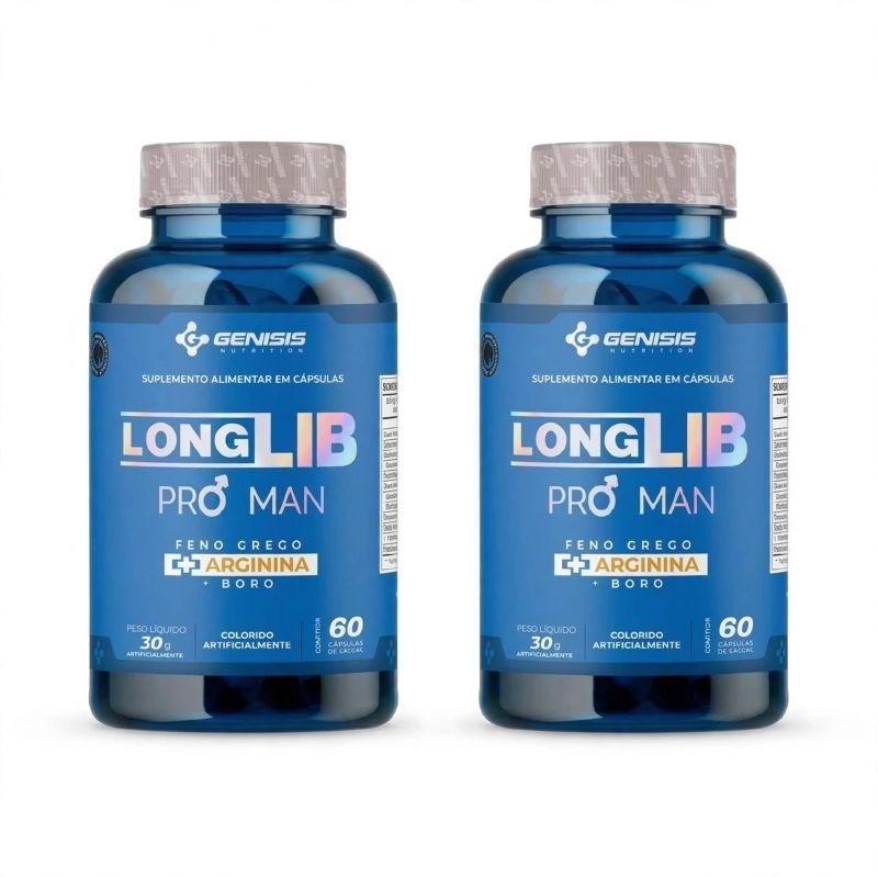 Kit 2 X Suplemento original Pro Man Natural Força e Energia120 Cáps - Genisis Nutrition !