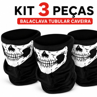 Kit 3 Balaclavas Tubulares para Moto Ciclismo Esportes e Proteção