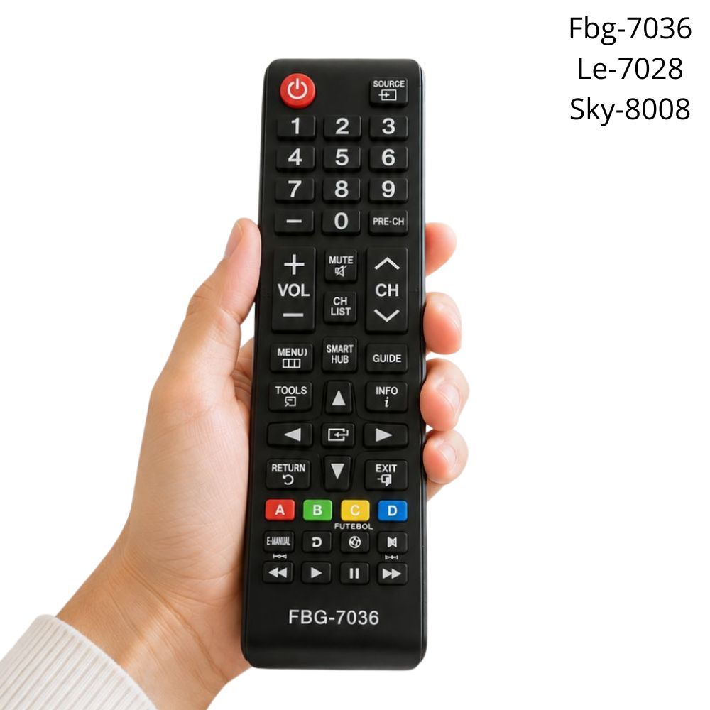 Controle Compatível Tv Samsung Smart Hub Plasma Lcd Led 4k Fbg-7036 Le-7028 Sky-