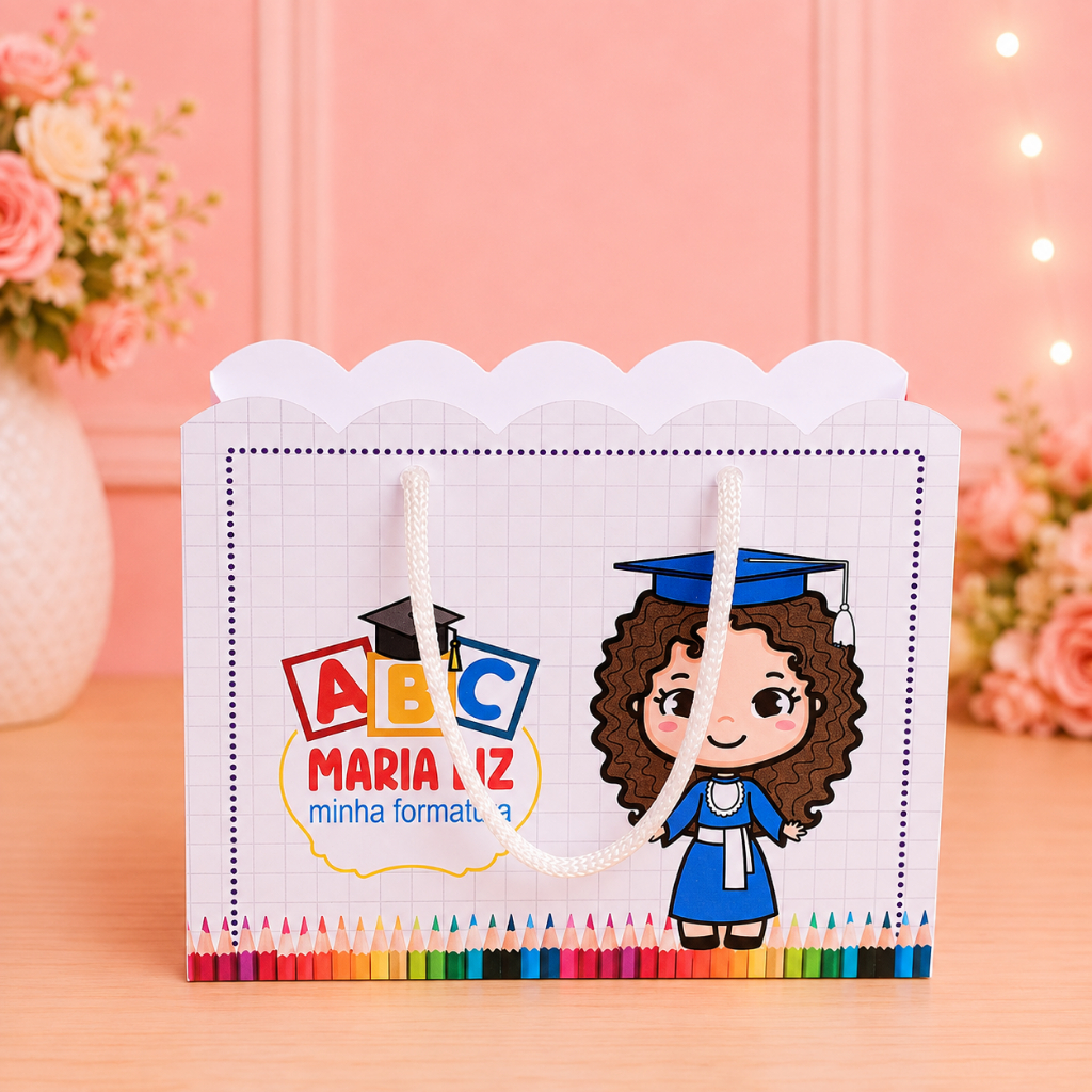 Sacolinha ABC formatura Kit festa | Personalizados | Aniversários | Papelaria Personalizada | caixinhas | Lembrancinhas