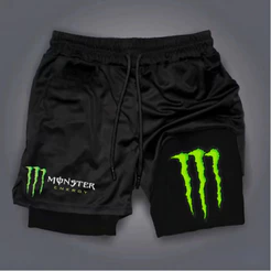 Shorts Kong Bermuda 2 em 1 Para Academia treino esporte academia dry fit compressão short dry