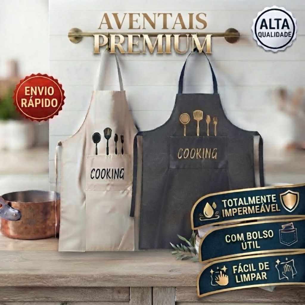 Avental PVC Impermeável Profissional Açougue Cozinha Limpeza Churrasqueiro Peixaria Proteção