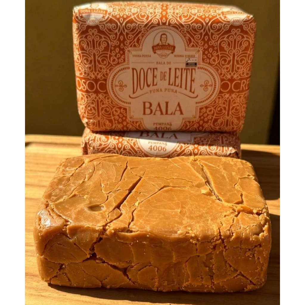 Bala de Doce de Leite Mineira Dona Lázara 400g - O Verdadeiro Puxa-Puxa Tradicional de Minas.