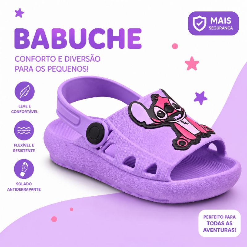 Sandalia Infantil Babuche Menina Confortavel e Antiderrapante Sandalia Baby....