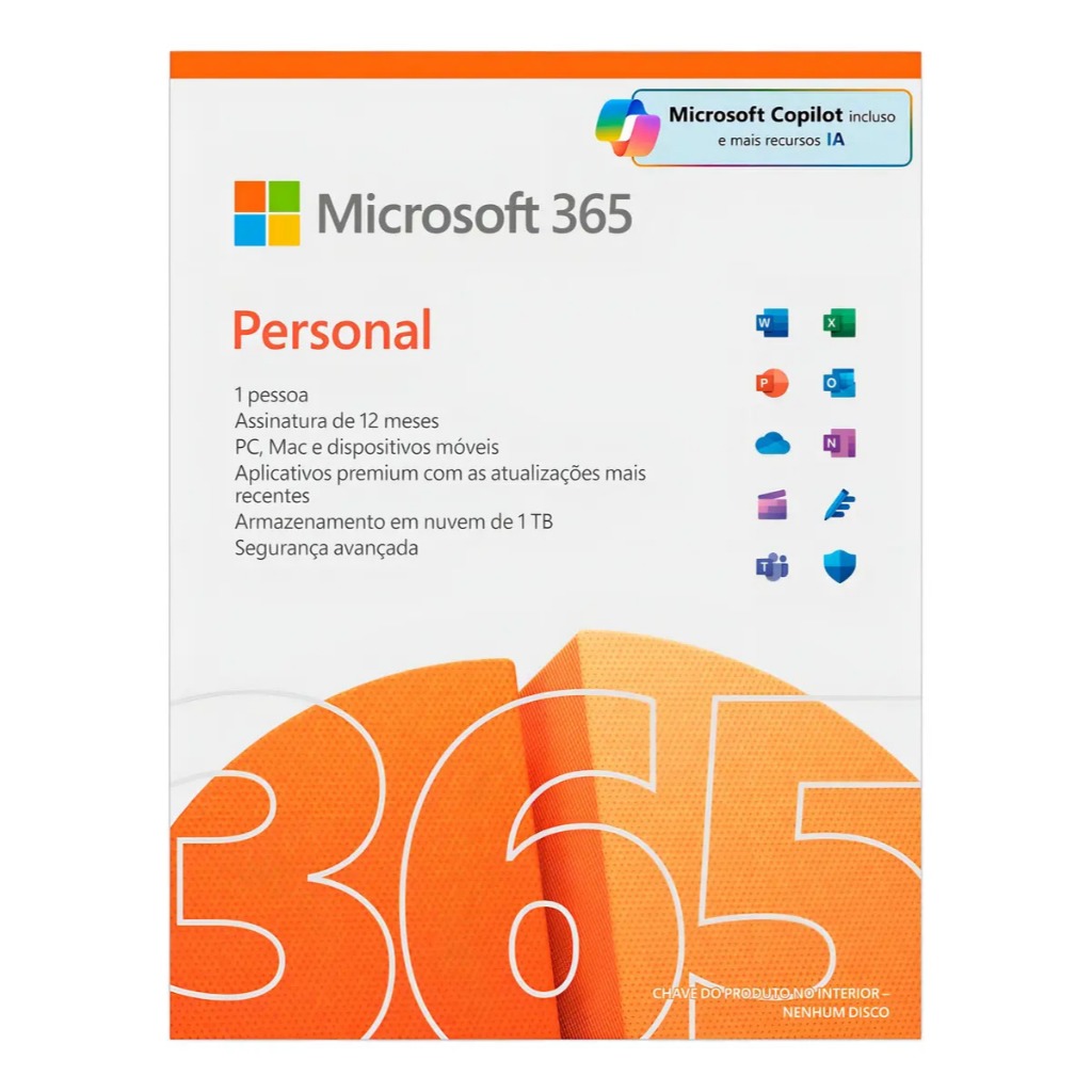 Microsoft Office 365 Personal MAC/PC Licença Anual Para 1 Usuário