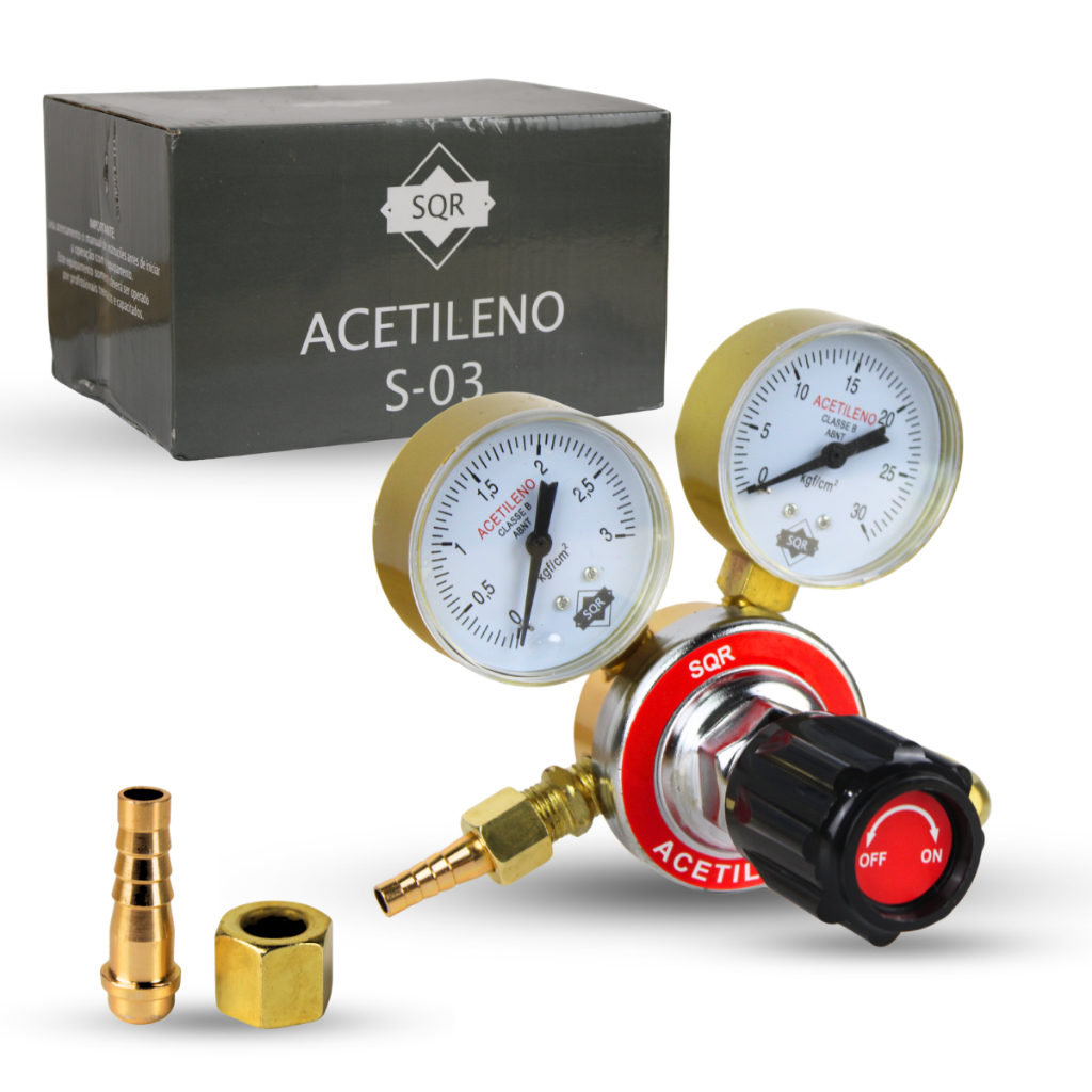 Regulador De Acetileno Para Ppu Maçarico Solda Sqr
