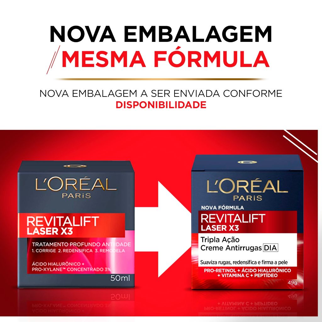 Revitalift Laser X3 Creme Anti-idade Loréal Paris 50ml 1 Unidade