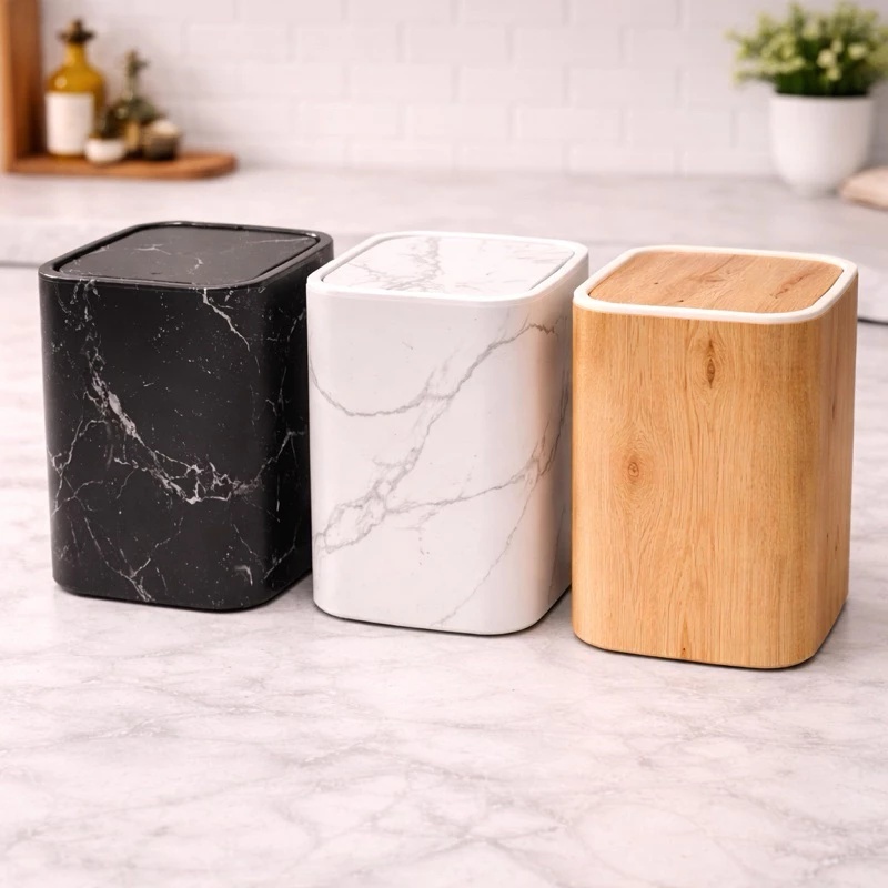 Lixeira Basculante 26cm  Premium Decorativa Para Banheiro, Cozinha e Escritório.