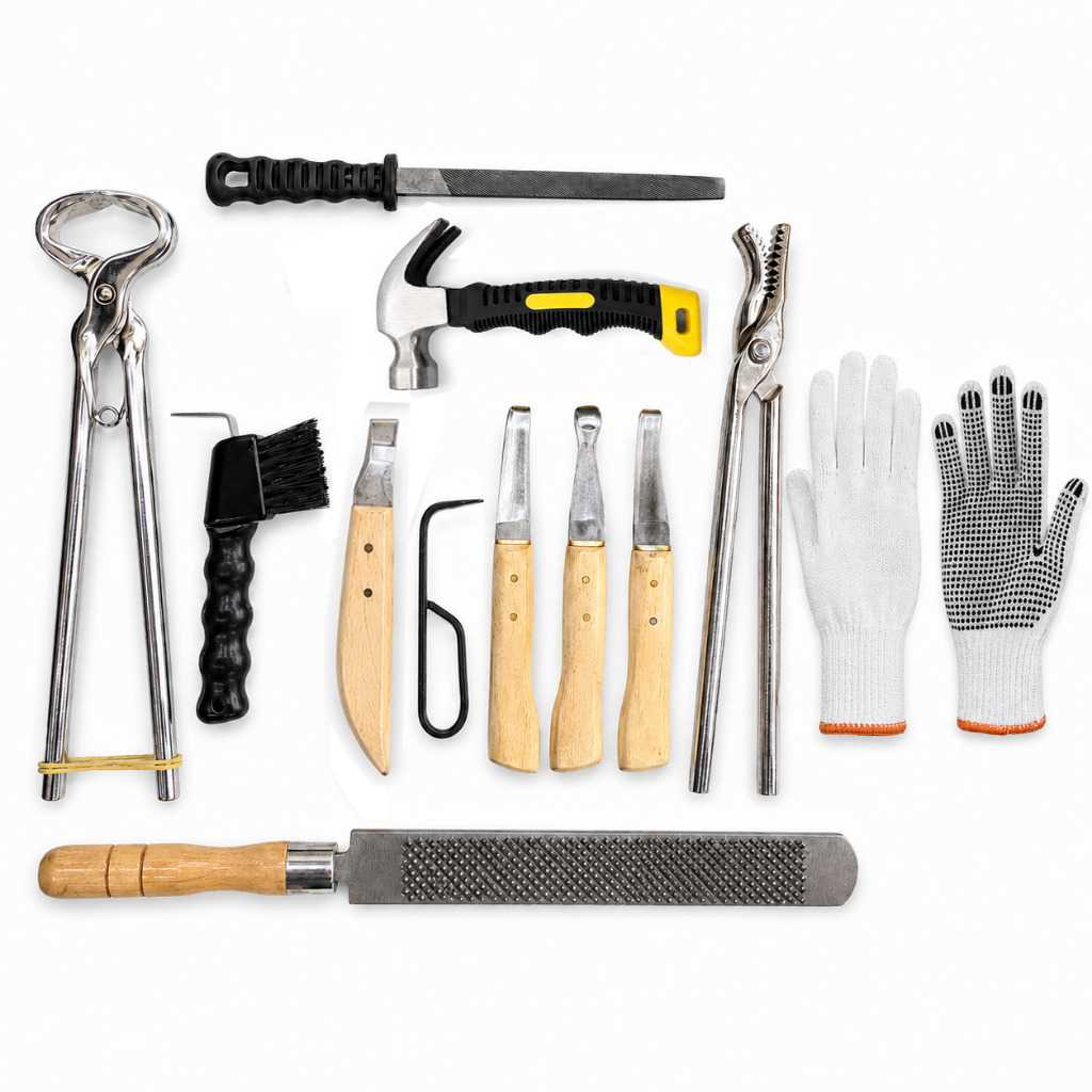 Kit Ferrador Casqueamento Profissional Ferrageamento para Cavalo e Similares