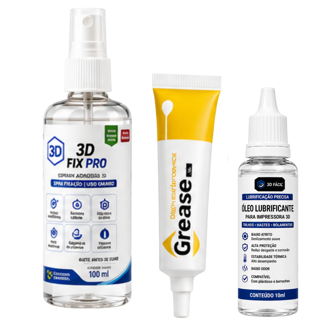 Kit Manutenção Impressora 3d Óleo Graxa Cola Adesiva