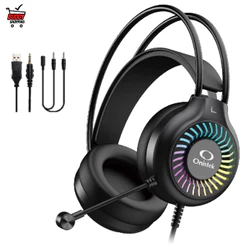 Headset Gamer Onistek ON-FN649 RGB com Fio Microfone 40mm USB P2 para PC Notebook