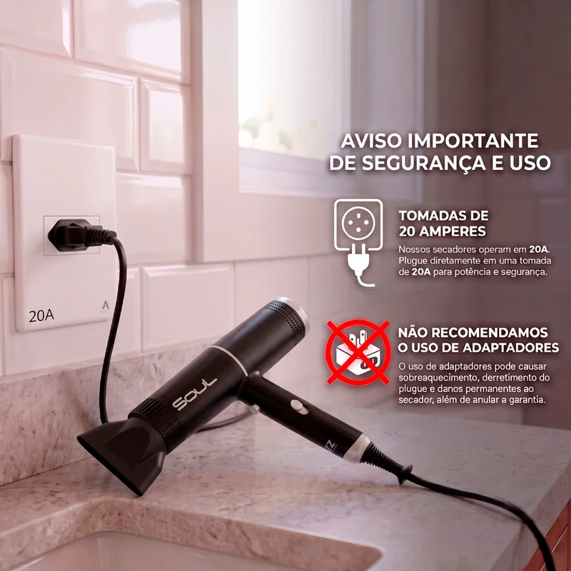 Secador de Cabelo Lizz Pro Soul Preto 1200W — foto 9