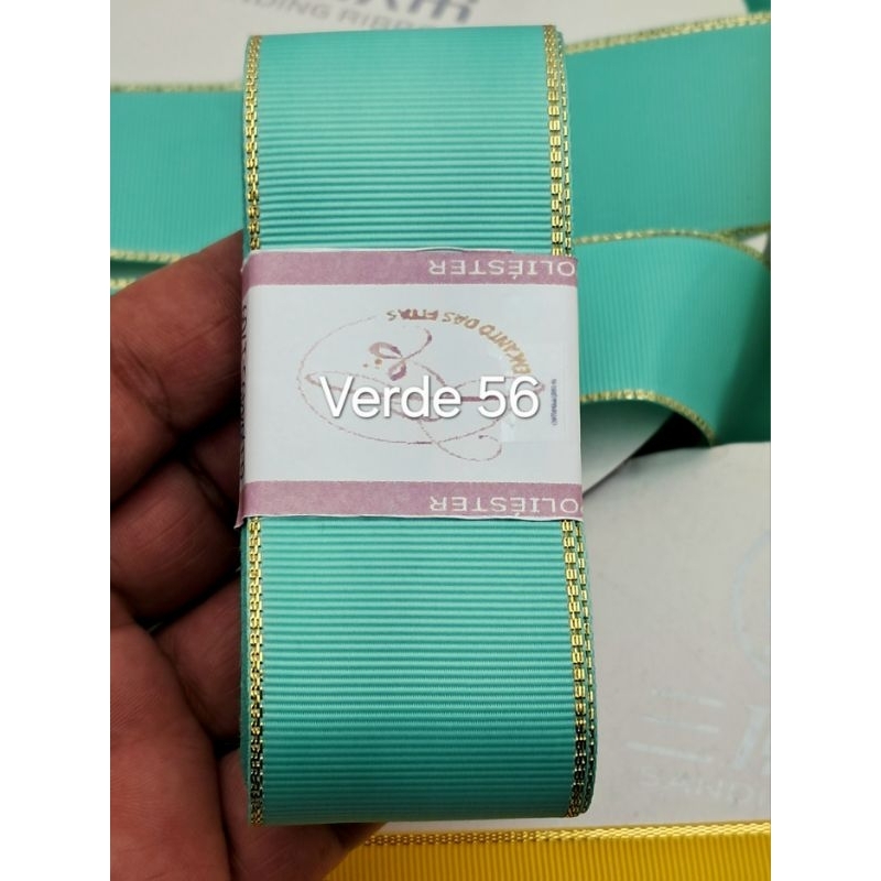 Fita de Gorgurão Com Lurex Sanding 38mm (N9) Rolo Com 5 Metros — imagem 2 de 2