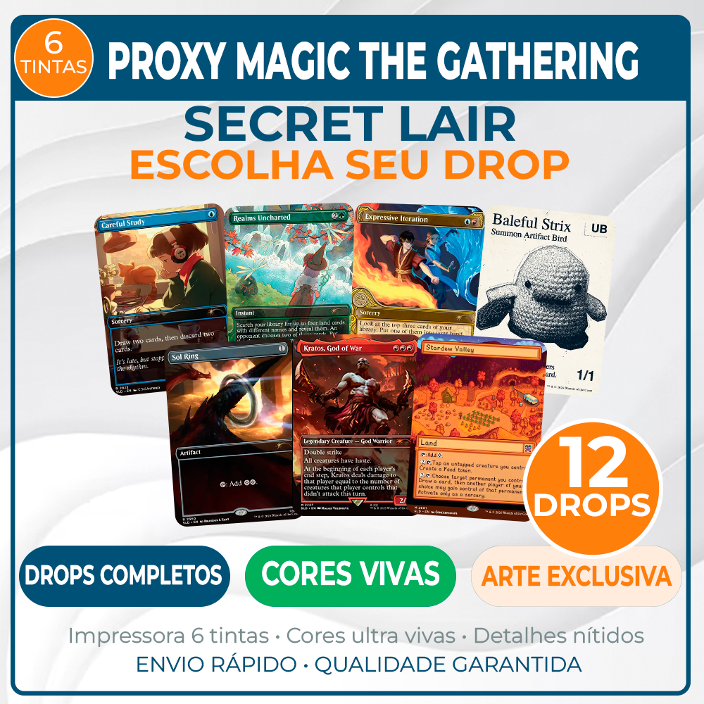 Secret Lair Drop Proxy 6 Tintas MTG Magic The Gathering - Crossovers Exclusivos