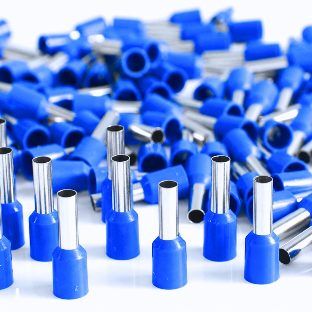 1000 Peças Terminal Tubular Ilhós Simples 2,5mm Azul Conector Tubolar E2508