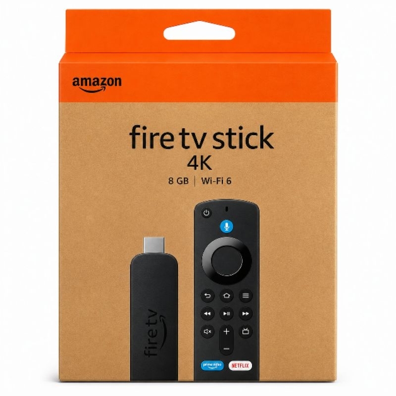 Fire TV Stick 4K Amazon com Controle por Voz Alexa Wi-Fi 6 Streaming Ultra HD para TV Smart Netflix Prime Video 8GB HDMI