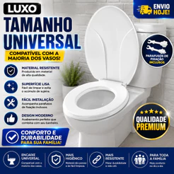 ASSENTO SANITÁRIO TAMPA VASO REDONDO OVAL UNIVERSAL BASICO PLÁSTICO DECA CELITE ICASA LOGASA INCEPA