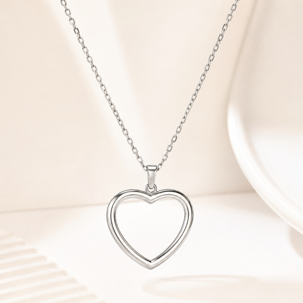 Colar de Aço Inoxidável com Pingente Feminino /vários modelos Prata Brilho Moda Inox Promoção