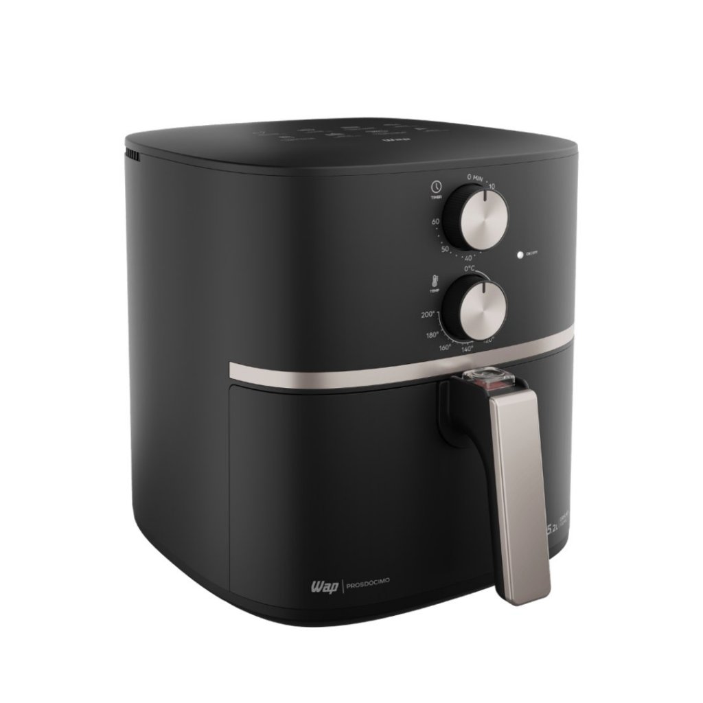 Fritadeira Elétrica Air Fryer 5,2l Wap 1500w Preta Antiaderente 220v