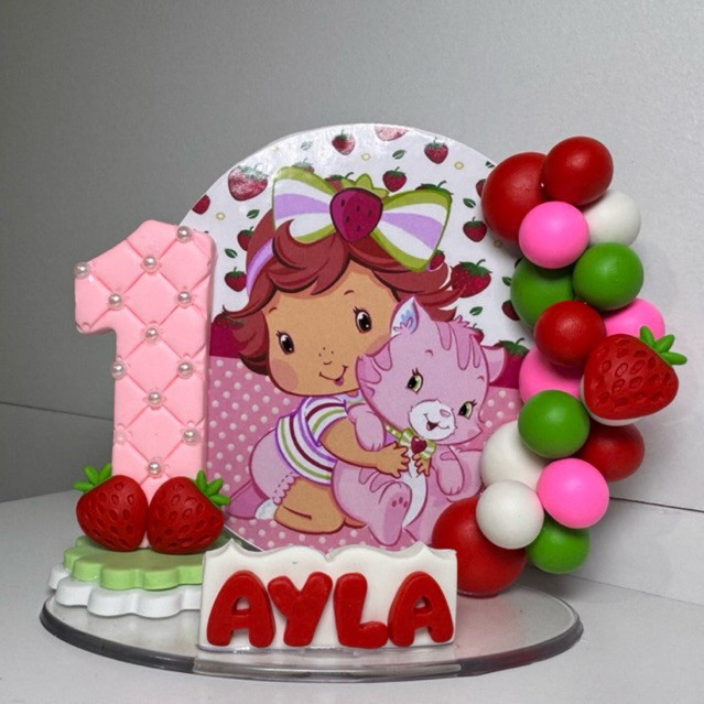 adulta vela mini cenario moranguinho baby biscuit/festa mini cenario moranguinho adulta