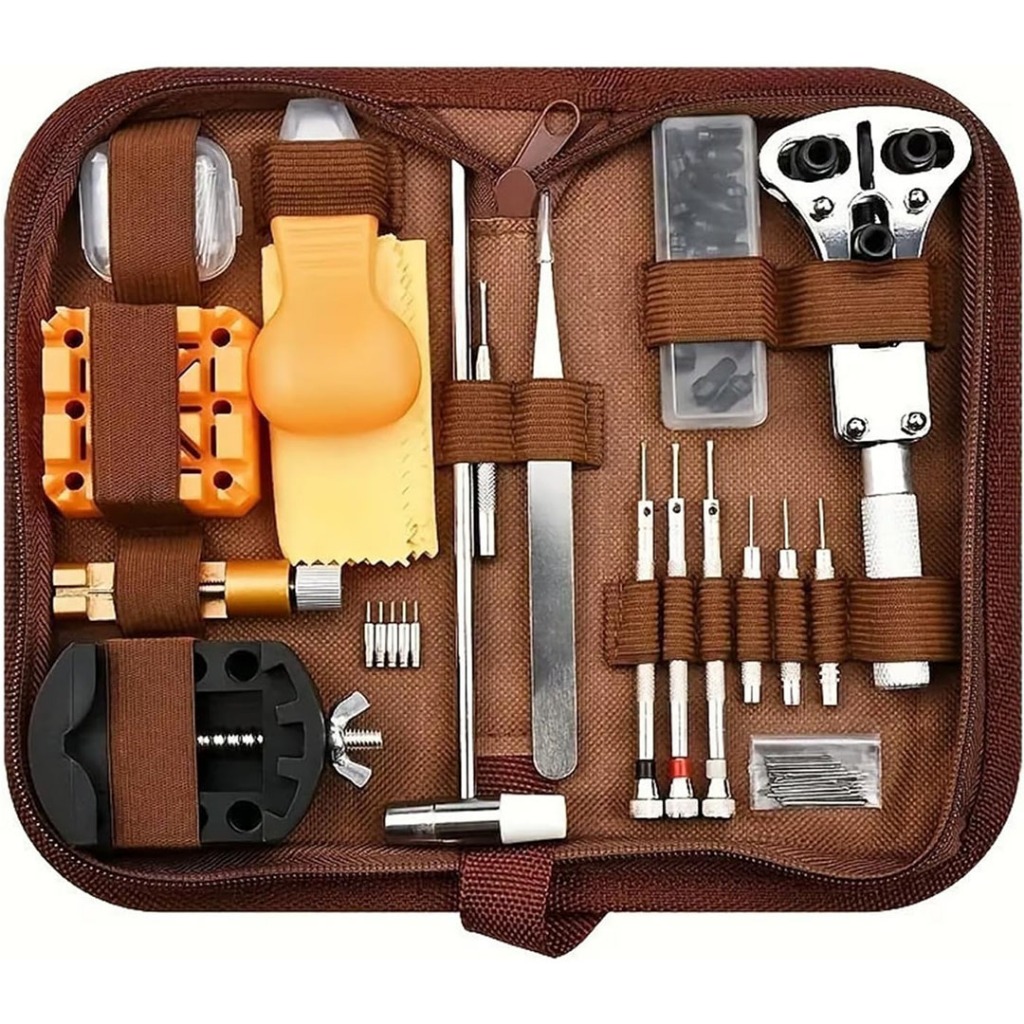 Kit 168 Ferramentas premium Manutenção Reparo de Relógios Multifuncional - Abertura, chaves de fenda, pinças