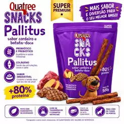 Quatre Snacks Pallitus Cordeiro/batata doce 500G