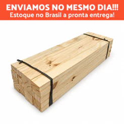10 Ripas de Madeira Pinus Sarrafo para Painel Ripado Artesanato DIY e Decoração