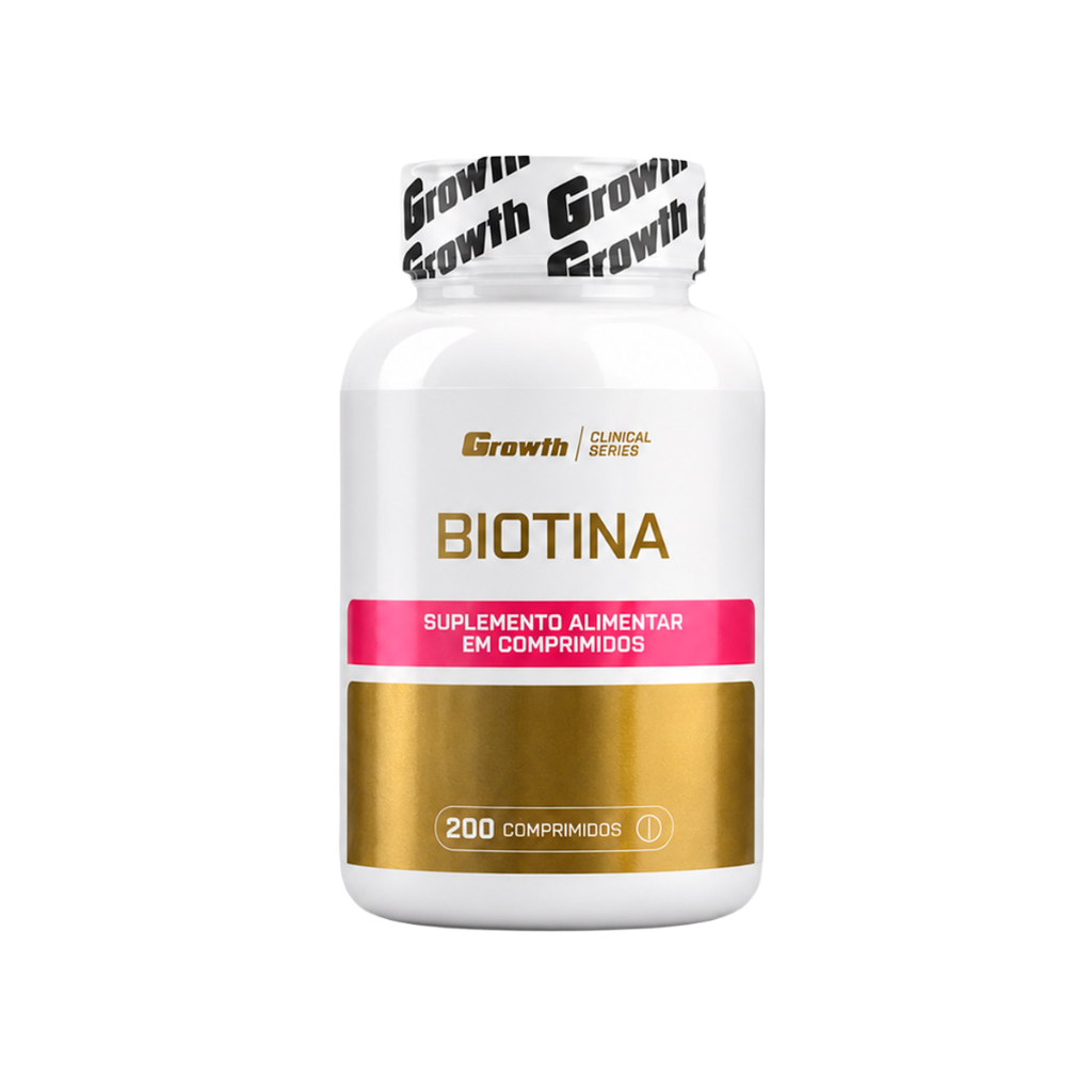 Biotina 200 Comprimidos Growth Supplements Sabor Natural