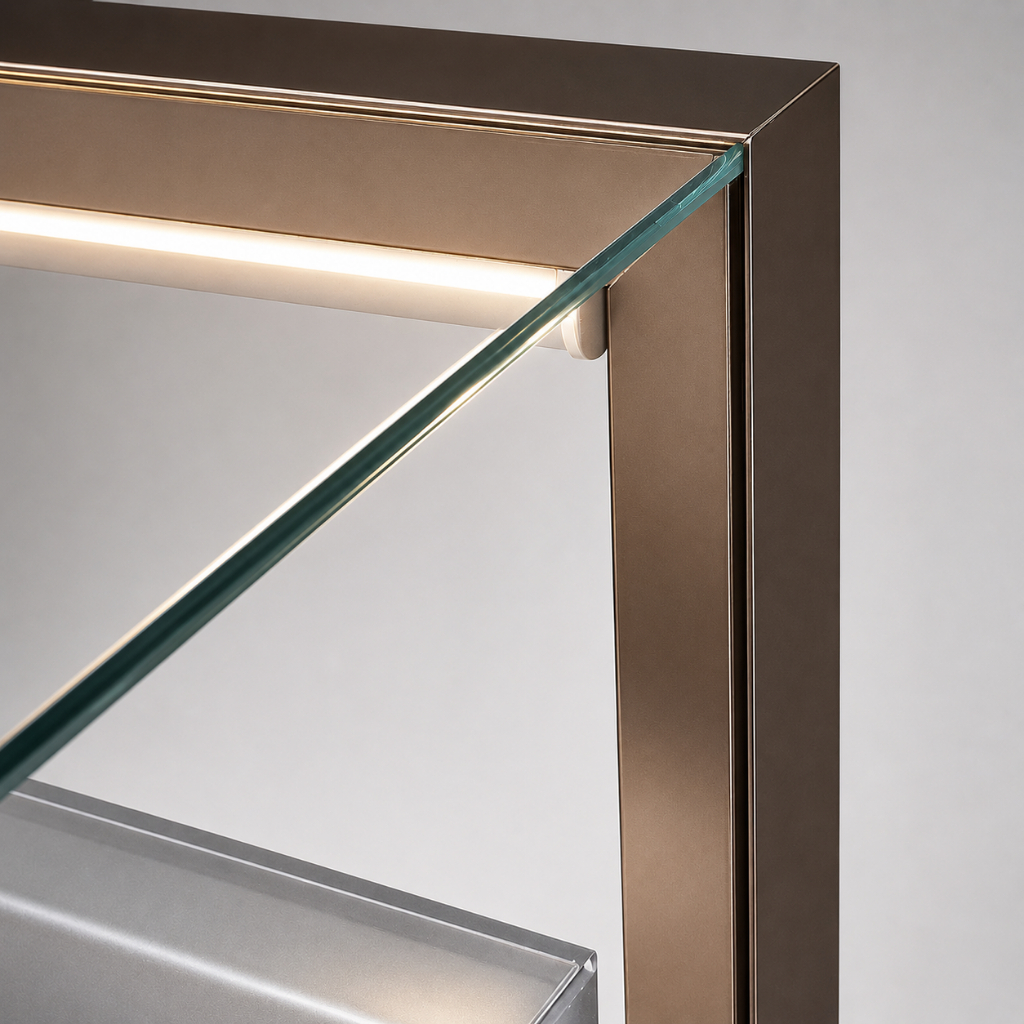 Vitrine fria para Doces Quadrada 47cm Dupla com 8 Gelo X Café - Omega · foto 2