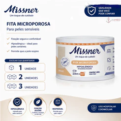 Fita Micropore Bege 2,5cm X 10m Microporosa Curativo Missner
