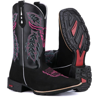Bota Texana - Feminina Country em Couro Legítimo – Estilosa, Confortável e Resistente
