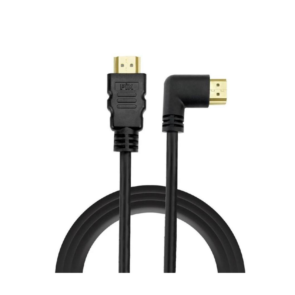 Cabo HDMI 4K Ultra HD Com Filtro e Conector Curvo 90 Graus Pix Original
