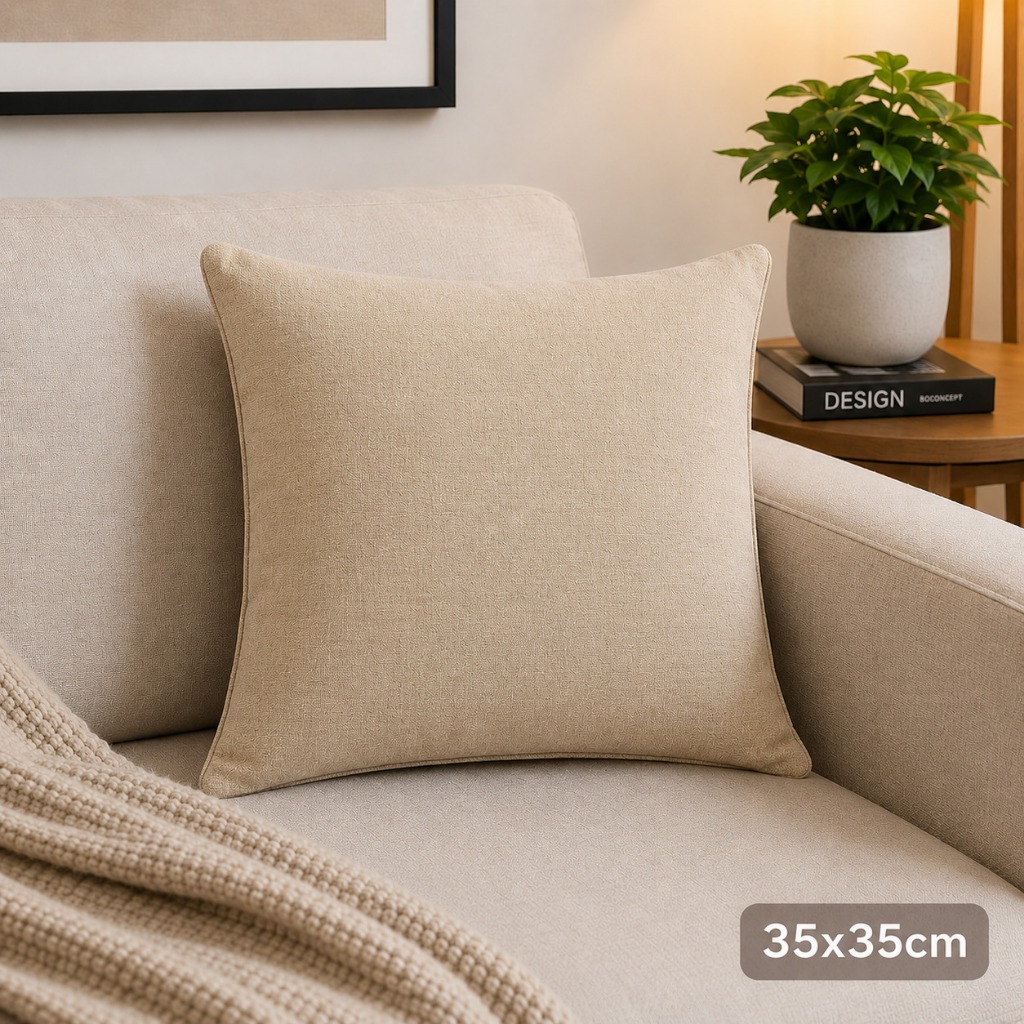 Almofada Decorativa 35X35 - Veludo Bege