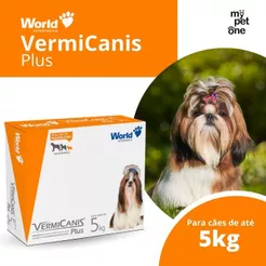 VermiCanis Plus Vermífugo World para Cães de 5Kg - 4 Comprimidos
