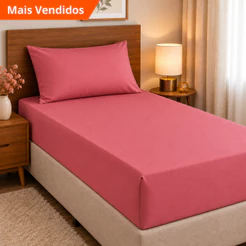 Jogo Lençol de Elástico Solteiro 2 Peças Lençol + fronha 400 Fios Extra Macio